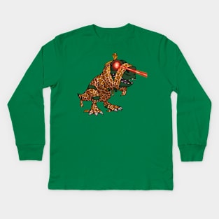 Laser-Eyed T-Rex: Mummified & Mad on a Planet Takeover! Kids Long Sleeve T-Shirt